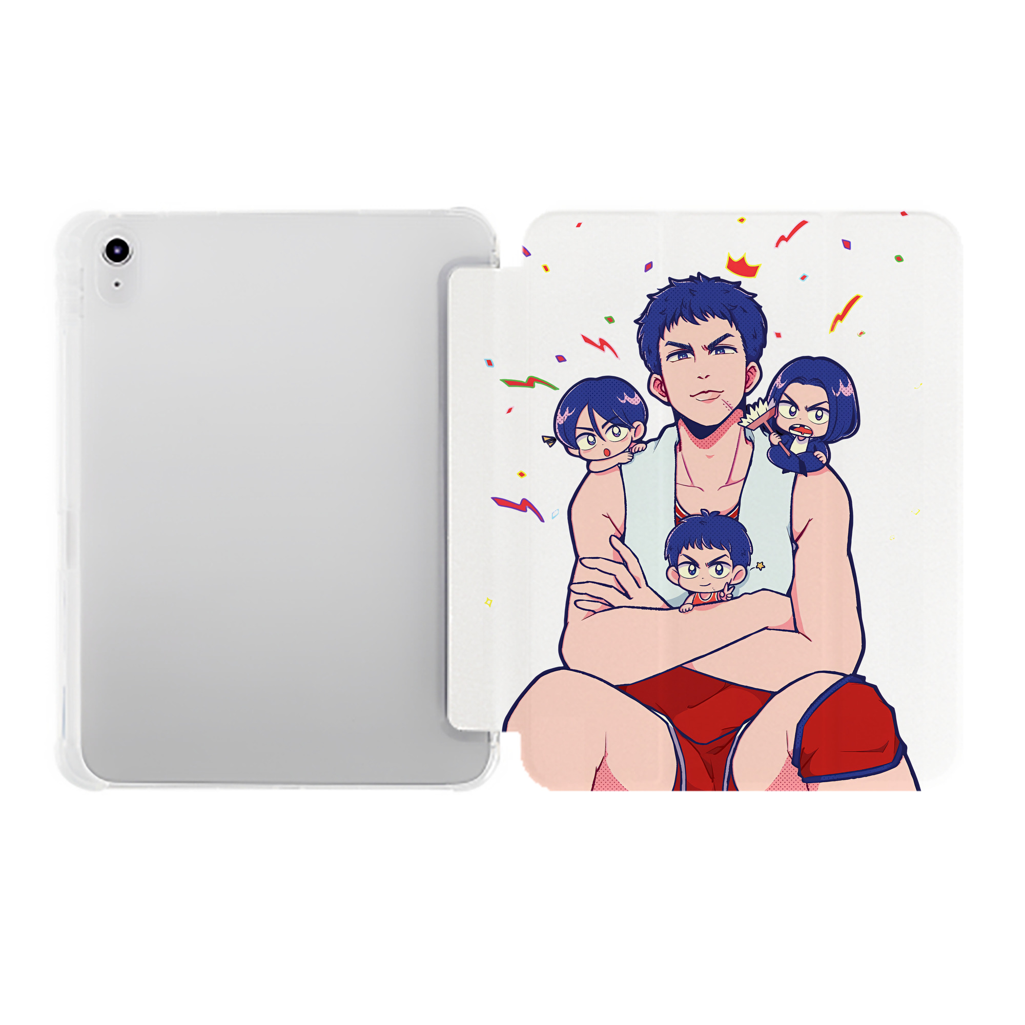 （画像用） SLAM DUNK／スラムダンク IPad ケース ペン収納付き 三つ折りスタンド PUレザー×シリコン 対応機種9.5/10.5/10.9インチ